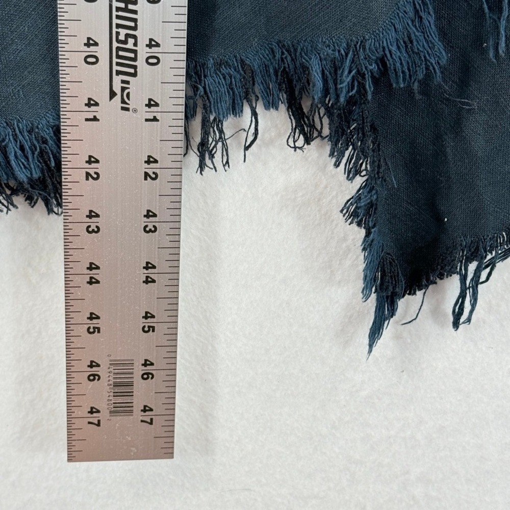 Magic of the Moon‎ Dress Womens Medium Blue Torn Raw Hem Lagenlook Artisan Artsy - Picture 5 of 12